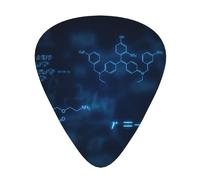 Glowing Mathematical Physics Chemistry Formulas,12 Pcs Guitar Pick,3 Different Thickness Plectrums for Acoustic Guitar Bass Ukulele (0.46mm 0.96mm 0.71mm)