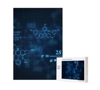 Glowing Mathematical Physics Chemistry Formulas,300 Pieces Wooden Jigsaw Family Game Jigsaw Puzzles for Adults Teens