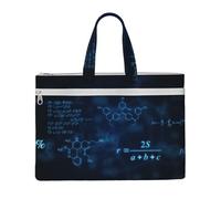 Glowing Mathematical Physics Chemistry Formulas,Canvas Document Bag Zipper File Tote Bag Handbag Briefcase for School Office