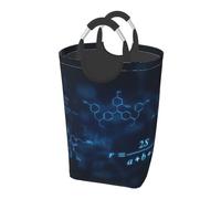 Glowing Mathematical Physics Chemistry Formulas, Laundry Hamper, Collapsible Laundry Basket Large Durable Storage Bin with Handles 50L
