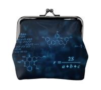 Glowing Mathematical Physics Chemistry Formulas, PU Leather Coin Purse, Small Wallets, Change Pouch with Kiss Lock Clasp Buckle, Change Purse