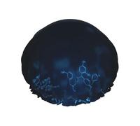 Glowing Mathematical Physics Chemistry Formulas,Shower Cap Nightcap Double Layer Waterproof Elastic Bath Cap Reusable Hair Cap