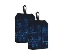 Glowing Mathematical Physics Chemistry Formulas, Travel Shoe Bags 2 Pack, Waterproof Shoe Storage Bags, Shoe Organizer for Travel and Home
