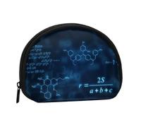 Glowing Mathematical Physics Chemistry Formulas, Women's Storage Bag Shell Makeup Bag Small Coin Purse Shell Change Pouch