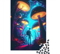 Glowing Mushroom Forest 1000 Piece Jigsaw Puzzle Paper for Adults Alien Exploration Focus Booster Home Decor Gift 52x38cm/1000pcs