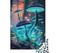 Glowing Mushrooms Fantasy Forest 1000 Piece Jigsaw Puzzle Paper for Adults Night Relaxation Focus Home Gift 70x50cm/1000pcs