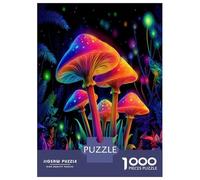 Glowing Mushrooms Fantasy Forest 1000 Piece Jigsaw Puzzle Paper for Adults Night Relaxation Home Gift 52x38cm/1000pcs