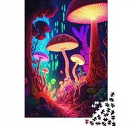Glowing Mushrooms Fantasy Forest 1000 Piece Jigsaw Puzzle Paper for Adults Night Scene Puzzle Game for Family Relaxing 70x50cm/1000pcs