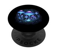 Glowing Mushrooms Forest Night Scene PopSockets Adhesive PopGrip