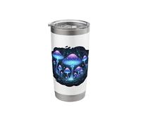 Glowing Mushrooms Forest Night Scene Stainless Steel Insulated Tumbler