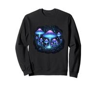 Glowing Mushrooms Forest Night Scene Sweatshirt