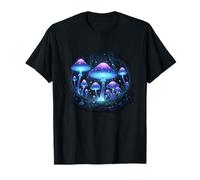 Glowing Mushrooms Forest Night Scene T-Shirt
