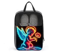 Glowing Neon Angel Shoe Bag for Travel Daily Use Anti-dust Storage Carrier Golf Shoe Pouch
