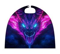 Glowing Neon Dragon Stylish Halloween Cape Funny Cosplay Costume Robe Party Cloak for Unisex