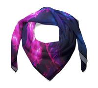Glowing Neon Dragon Women's Novelty Bandanas Lightweight Square Head Scarf Versatile Satin Scarves for Neck Hair Bag