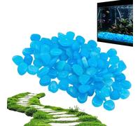 Glowing Pebbles - Resin Glow Stones, Decorative Photoluminescent Garden Gravel with Long-Lasting Bright Glow Effect, Aquarium Fish Tank Landscaping Pebbles, Yard Lighting Accent Stones