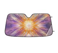 Glowing Purple Tie Dye Car Windshield Sun Shade,Cars Shade Front Windshield,Blocks UV Ray to Keep Your Vehicle CoolSun Visor Protector for Fits Car Truck SUV (55"x27.5")