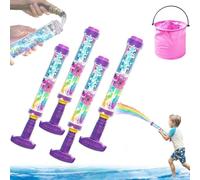 Glowing Rainbow LED Water Blaster, Firework Water Gun with Lights in the Dark, Pull Push Firework Waters Blasters Leak Proof Design for Outdoor Summer Party, Beach and Backyard (1pc)