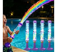 Glowing Rainbow LED Water Blaster, Fireworks Water Gun, Glowing Rainbow Water Blaster: Summer Fun that Pops Like Magic, Light-Up Splash Blasters for Pool Party, Outdoor Playing Toys (4PCS)