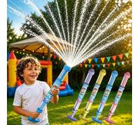 Glowing Rainbow LED Water Blaster - Fireworks Water Spray Gun with Lights,Firework Water Spray Toy,Summer Fun that Like Magic,Pull Push Firework Waters Blaster Toys for Outdoor Summer Waters Games