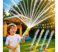 Glowing Rainbow LED Water Blaster - Fireworks Water Spray Gun with Lights,Firework Water Spray Toy,Summer Fun that Like Magic,Pull Push Firework Waters Blaster Toys for Outdoor Summer Waters Games
