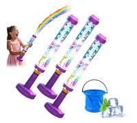 Glowing Rainbow LED Water Blaster for Kids and Adults, High Capacity Squirt Gun, Summer Pool, Beach and Backyard Outdoor Toy (3Pcs)