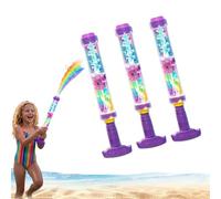 Glowing Rainbow LED Water Blaster, Glowing Rainbow LED Fireworks Water Gun, Firework Water Spray Gun With Lights for Summer Pool Party, Beach, Backyard Outdoor Games & Gifts (3 PCS)