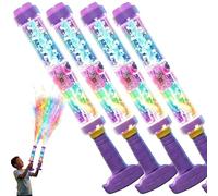 Glowing Rainbow LED Water Blaster, Glowing Rainbow Water Blaster, Firework Spray & Light Up, Summer Fun that Pops Like Magic, for Summer Pool Party Outdoor Waters Fight Games (4Pcs)(4pcs)