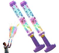 Glowing Rainbow LED Water Blaster, Glowing Rainbow Water Blaster, Firework Spray & Light Up, Summer Fun that Pops Like Magic, for Summer Pool Party Outdoor Waters Fight Games (4Pcs)(2pcs)