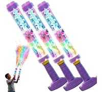 Glowing Rainbow LED Water Blaster, Glowing Rainbow Water Blaster, Firework Spray & Light Up, Summer Fun that Pops Like Magic, for Summer Pool Party Outdoor Waters Fight Games (4Pcs)(3pcs)