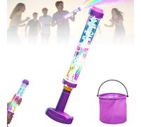 Glowing Rainbow LED Water Blaster, Light Up Fireworks Squirt Gun with Lights, High Pressure Water Soaker Toys for Summer Pool Party, Backyard, Beach Outdoor Games (1PCS)