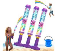 Glowing Rainbow LED Water Blaster, Rainbow Water Gun, Firework Water Spray Gun With Lights, Summer Fun that Pops Like Magic, Water Blaster (3 PCS)