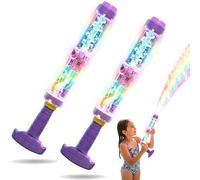 Glowing Rainbow LED Water Blaster | Summer Fun that Pops Like Magic!Creativity Squirt Water Blaster Guns,Firework Spray Water Soaker Toys for Pool Party Outdoor Summer Water Games (4pcs)(2pcs)
