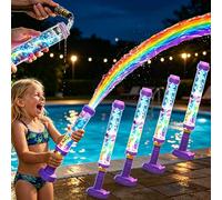 Glowing Rainbow LED Water Blaster, Summer Fun that Pops Like Magic, Creativity Squirt Water Blaster Guns, Fireworks Water Gun for Pool Party Outdoor Summer Water Games(2 Pcs)