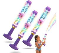 Glowing Rainbow LED Water Blaster | Summer Fun that Pops Like Magic!Creativity Squirt Water Blaster Guns,Firework Spray Water Soaker Toys for Pool Party Outdoor Summer Water Games (4pcs)(3pcs)