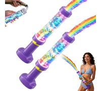 Glowing Rainbow LED Water Blaster, Summer Fun that Pops Like Magic, Light Up Firework Water Gun for Kids and Adults, Summer Outdoor Pool Party Beach Backyard Fun Squirt Toys(2pcs)