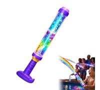 Glowing Rainbow LED Water Blaster,Summer Fun that Pops Like Magic, Pull Push Fireworks Water Blasters Toys for Pool Party Outdoor Summer Water Games (1pc)