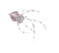 Glowing Resin Marine Charm Double Layer Jellyfish Pendant with Glittering for Keychains & Bag Decorations Jellyfish Pendant
