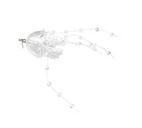 Glowing Resin Marine Charm Double Layer Jellyfish Pendant with Glittering for Keychains & Bag Decorations Resin Craft Accessories