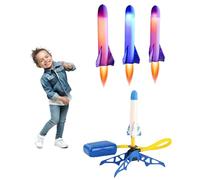Glowing Rocket Launcher for - Foot Rocket Launcher | LED Light Flashing Rocket Toy | Luminous Rocket Launcher Fires Up to 100 Feet | Light Rocket Launcher for 3+ Old G