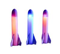 Glowing Rocket Launcher for - Foot Rocket Launcher | LED Light Flashing Rocket Toy | Luminous Rocket Launcher Fires Up to 100 Feet | Light Rocket Launcher for 3+ Old G