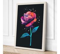Glowing Rose Canvas Wall Art Print 30x20 Inch | Ready to Hang, Gallery Wrapped, Fade-Resistant Inks, Securely Packaged, UK Made