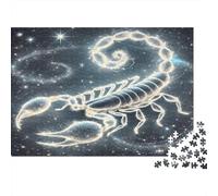 Glowing Scorpio Constellation 1000 Piece Jigsaw Puzzle Paper for Adults Starry Night Puzzle Game for Family Relaxation Focus Home Gift 70x50cm/1000pcs