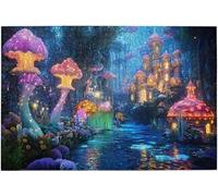 Glowing Sea Creature Underwater World 500 Piece Wooden Jigsaw Puzzle, Party Decor Gift 20.5x15 Inch