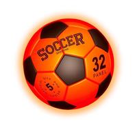 Glowing Soccer Ball Size 5 | 21.5cm PVC Light-Up Football with Pump, Colourful LED Patterns, Eye-Catching Night Sports Toy for Kids Teens, Vibrant Backyard Fun