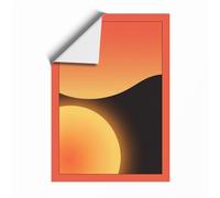 Glowing Sphere Minimalist Unframed Wall Art Print A3 (42×29.7cm), Wall Decor for Living Room, Bedroom, Office & Home, Art Gift