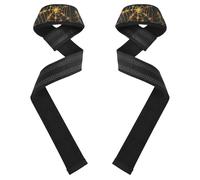 Glowing Spiderweb Yellow Black Halloween Wrist Wraps and Lifting Straps 26" Neoprene Padded Pair of Gym Straps for Weightlifting, Deadlifting, Exercise, Strength Training