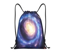 Glowing Spiral Galaxy In Space Men Women Pe Bag Waterproof Gym Sack Large String Backpack For Climbing Holidays Beach