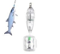 Glowing Squid Hook - Umbrella Shaped Fishing Lure, Underwater Attractant Jig | Octopus Cuttlefish Sleeve Fish Catcher Rig, Radiant Deep Sea Night Boat Shore Reef Bait for Fresh Saltwater Angling