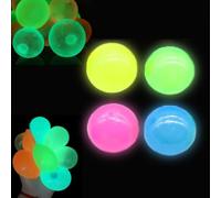 Glowing Sticky Balls, Stress Balls, Stress Relieving Glow in The Dark Toys for Adults, Teens, Fun Decompression Fidget Toy Birthday Gift, Party Favors & Stocking Stuffers Gifts
